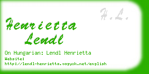 henrietta lendl business card